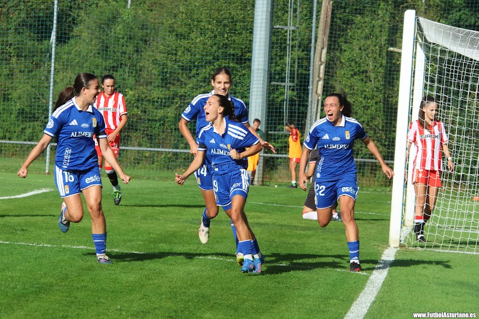 El Oviedo vence con autoridad el derbi  y avanza en la Copa de la Reina